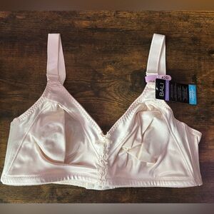 New Bali 3820 Double Support Wireless Bra Size 42D Cream